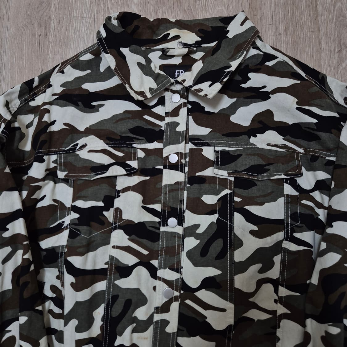 FR 영스타일 밀리터리 카모플라쥬 투포켓 코치자켓 M(95) 상품이미지2