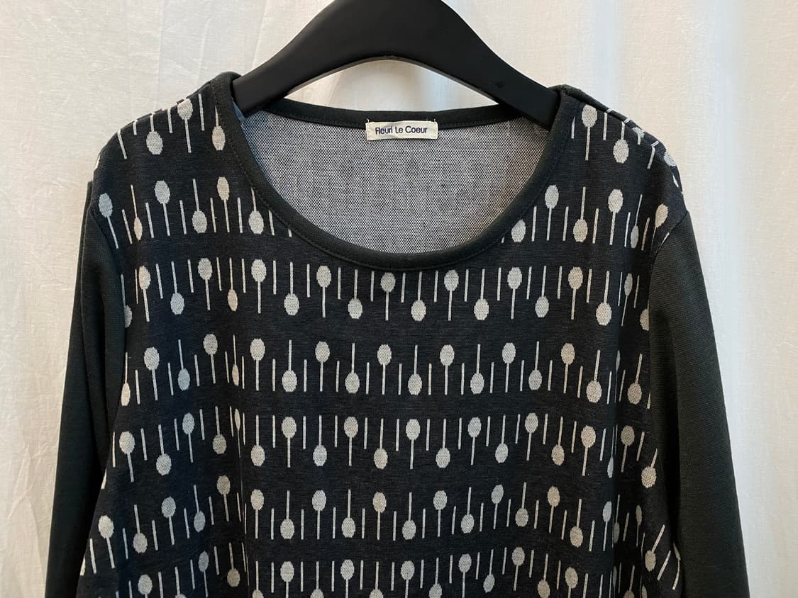 차콜 도트 롱탑(L) 상품이미지3