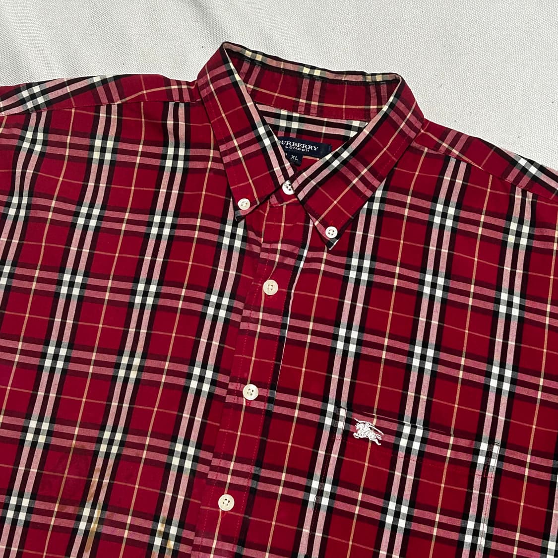 XL 버버리 레드 노바체크 셔츠 상품이미지1