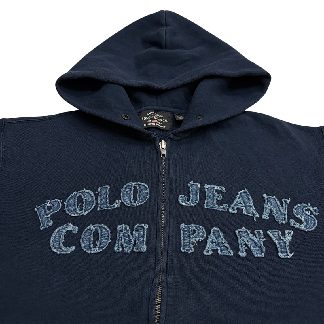 폴로 진스 컴퍼니 00s 네이비 기모 후드집업 S 실측 95 M 정도 상품이미지3