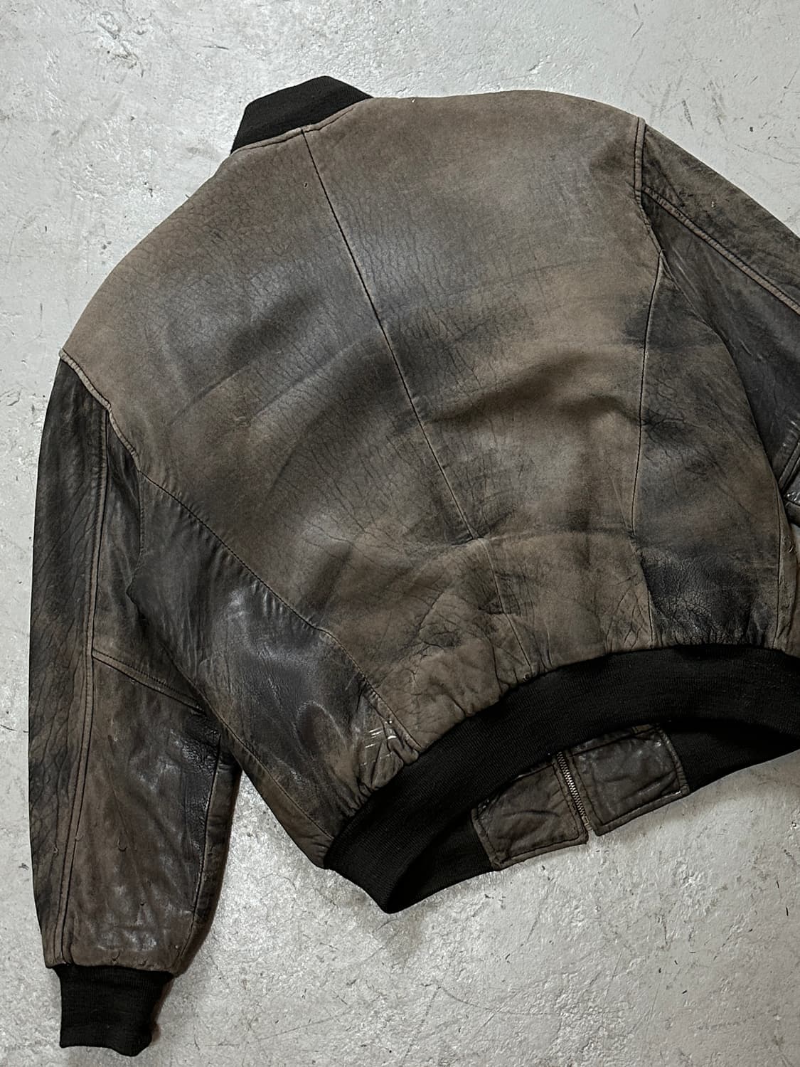 80's 빈티지 엑셀드 디스 레더 봄버 자켓 빈티지 레더자켓 상품이미지6