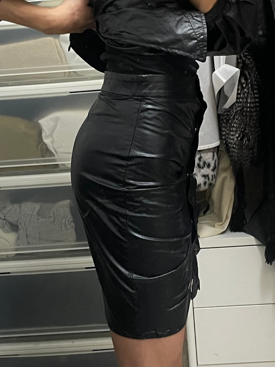 이자멜마랑 레더 스커트 상품이미지3