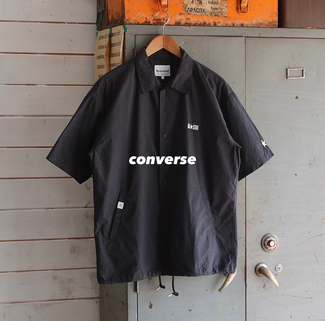 (착용컷) 컨버스 코치 반팔 셔츠 (남성용 100) 상품이미지1