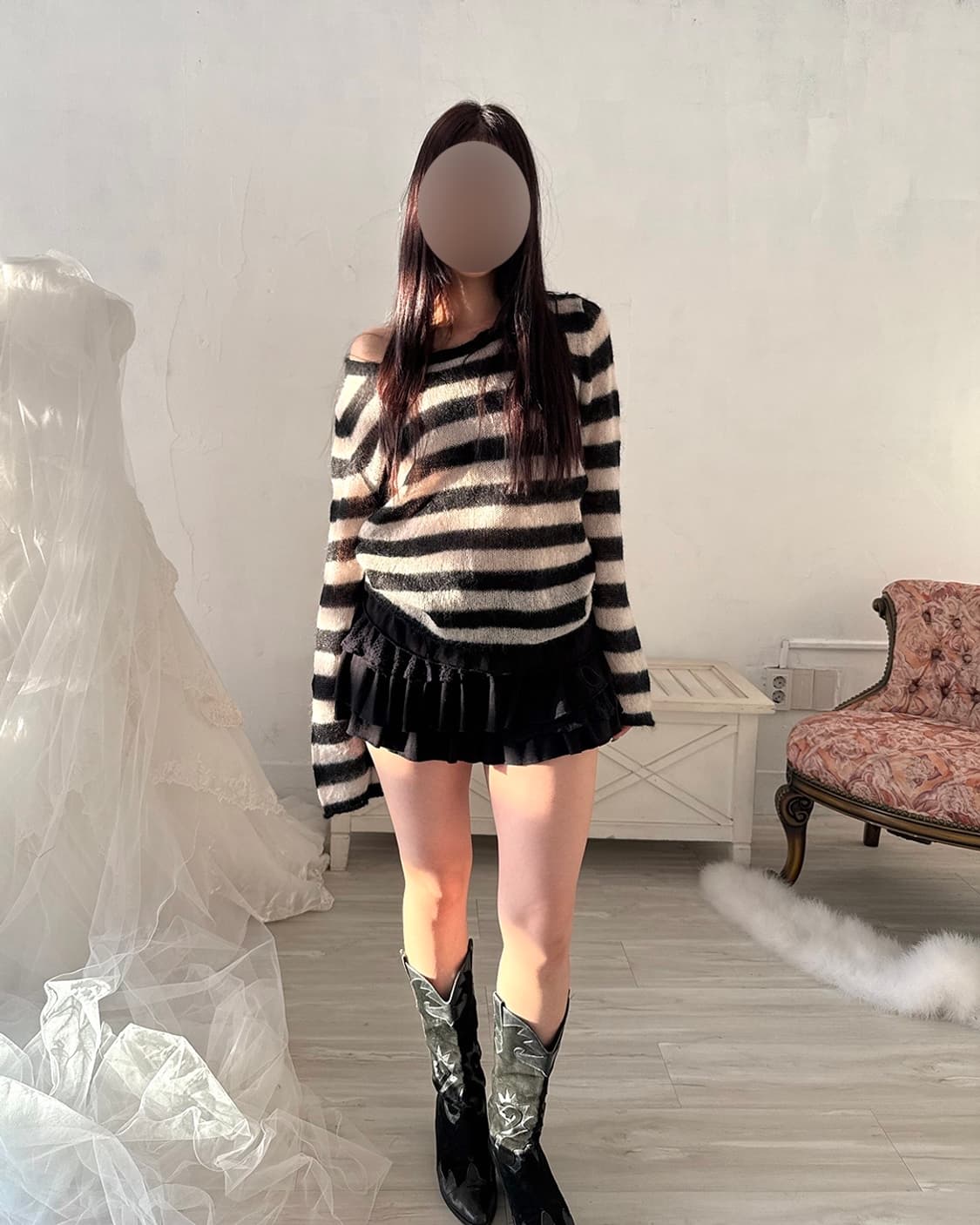 Mohair stripe knit 상품이미지2