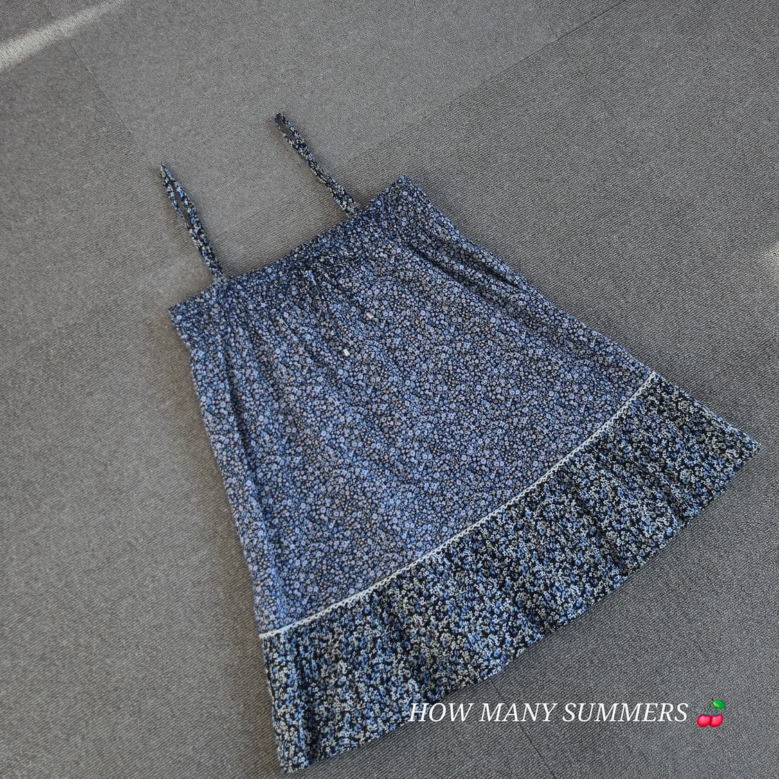 Earth music&ecology 네이비 플라워 슬리브리스 상품이미지2