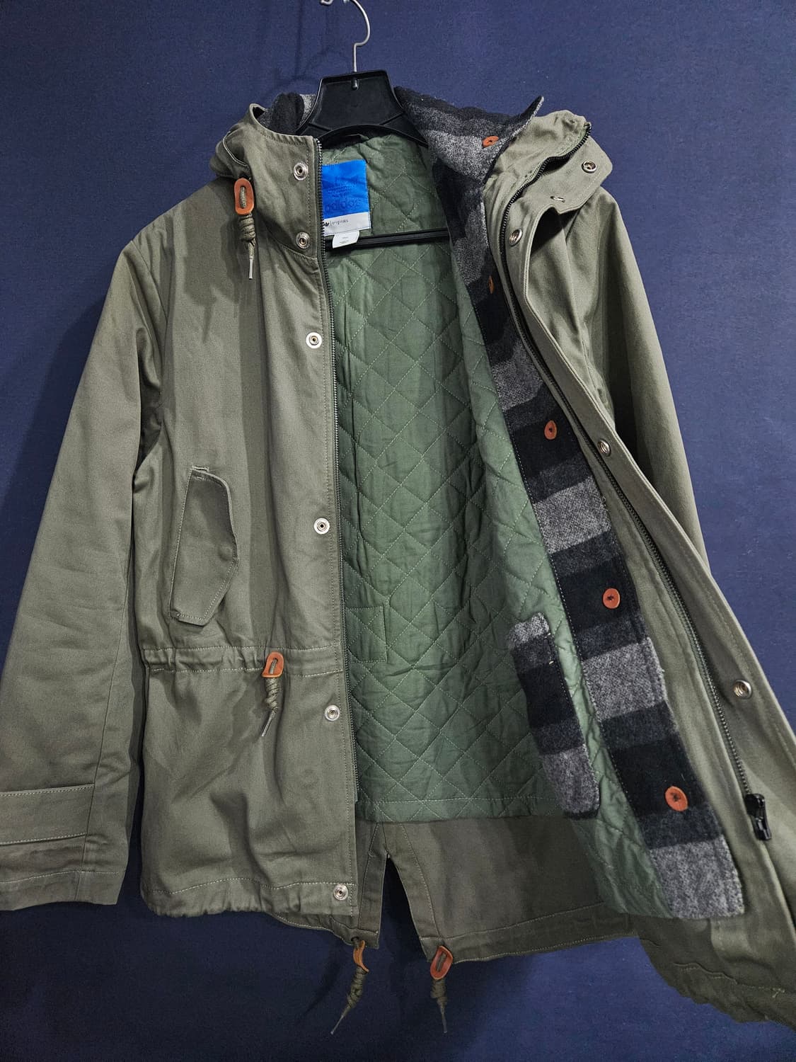 아디다스 카키 남성 100 야상점퍼 자켓  상품이미지8