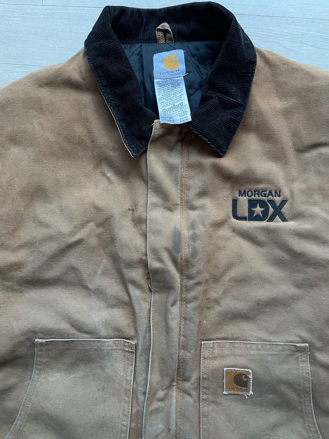 칼하트 J22 BRN 브라운 디트로이트 아크틱 자켓 빈티지 상품이미지5