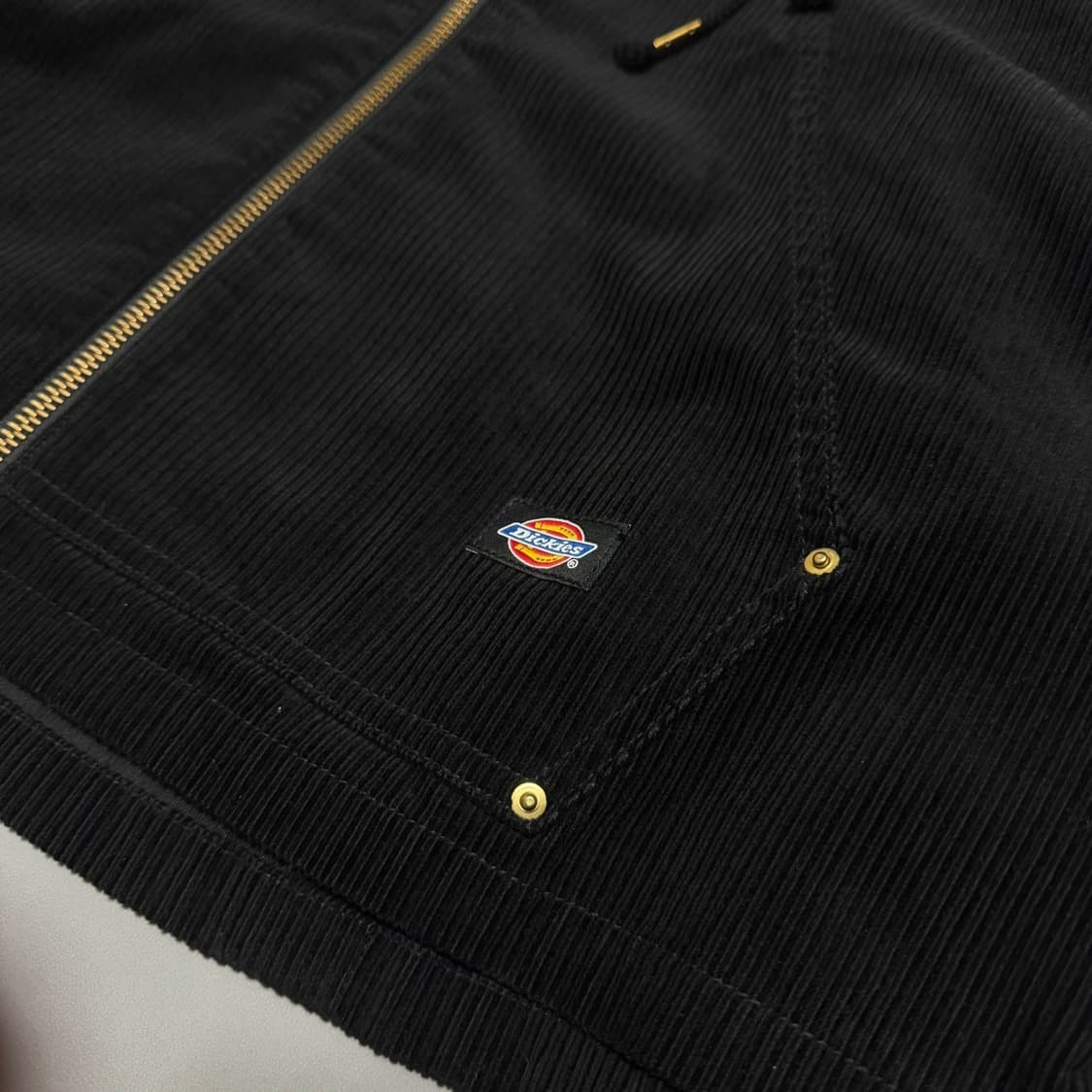 디키즈 x monkey time 19fw 블랙 코듀로이 후드 쇼트 자켓 상품이미지5
