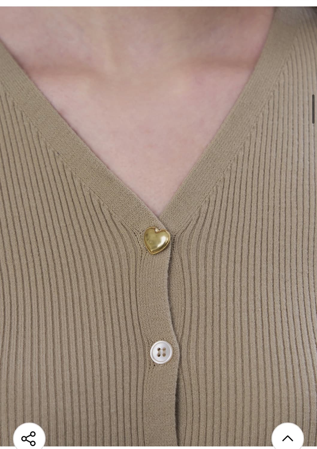 (새상품)(S) 드로우핏 우먼 슬림 골지 니트 가디건 판매 상품이미지4