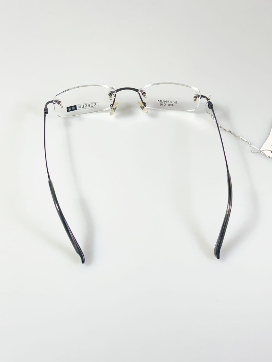 SEESUN 티타늄 무테 스퀘어 메탈 프레임 빈티지 안경 상품이미지5