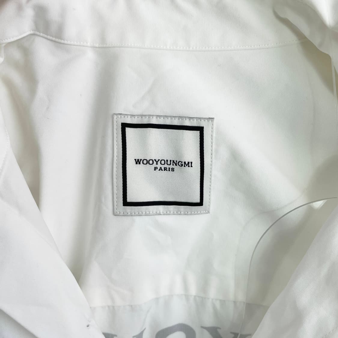 C1 우영미 화이트 체스트 포켓 스틸 로고 오버핏 코튼 셔츠 36사이즈 상품이미지6