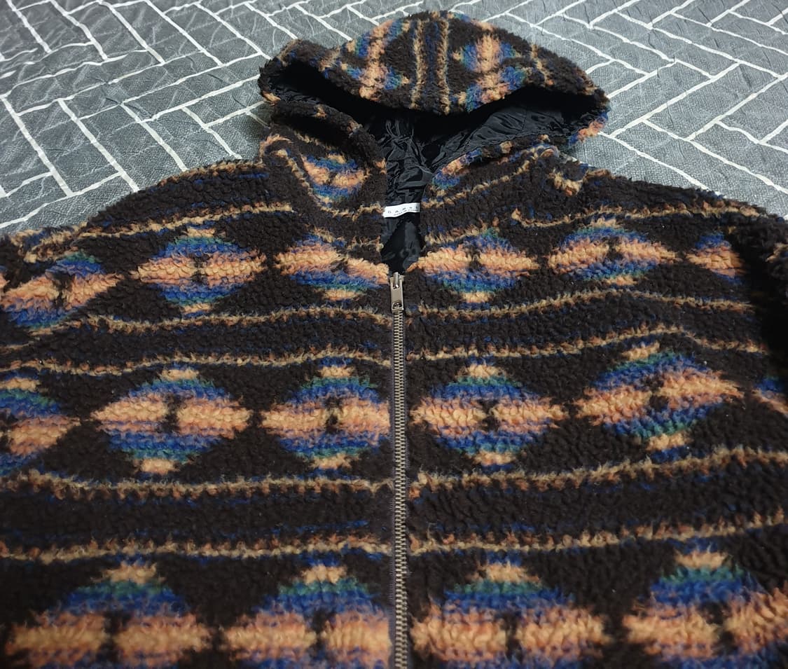 GAMBLE 오버핏 뽀글이 후드짚업자켓 (XL) 상품이미지2