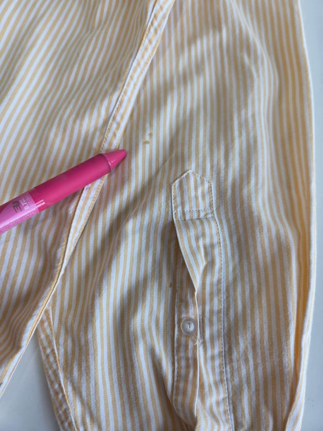 타미힐피거 코튼 스트라이프 셔츠 라이트옐로우 M  상품이미지5