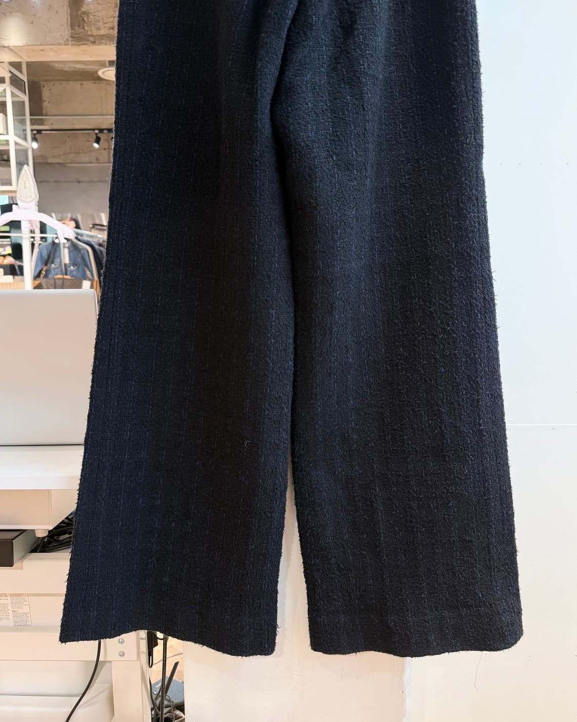 샤넬 유니폼 블랙 체크 트위드 팬츠  상품이미지7