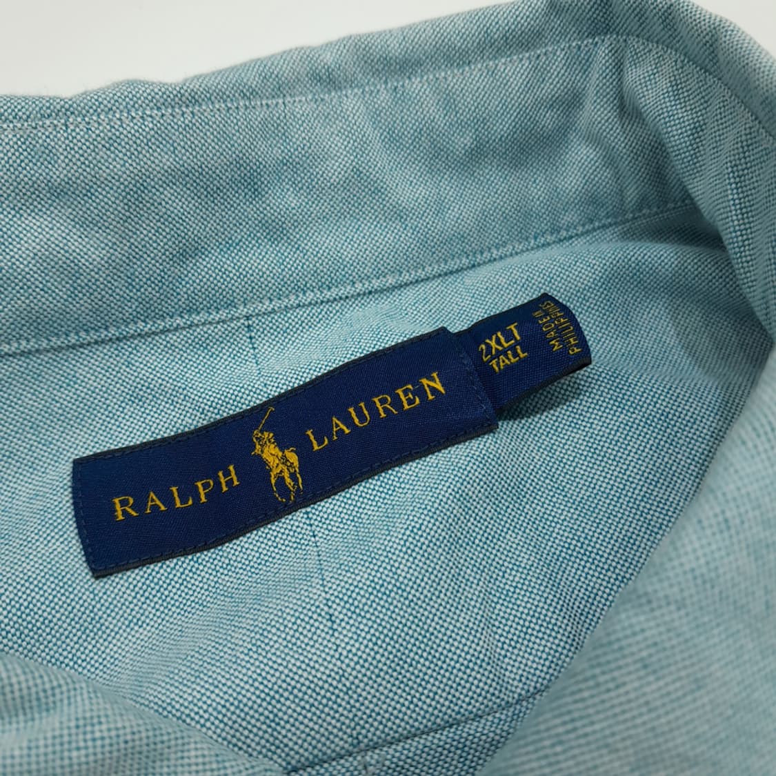 Cq073 2XL Tall 폴로 랄프로렌 그린블루 긴팔 셔츠 남방 상품이미지4