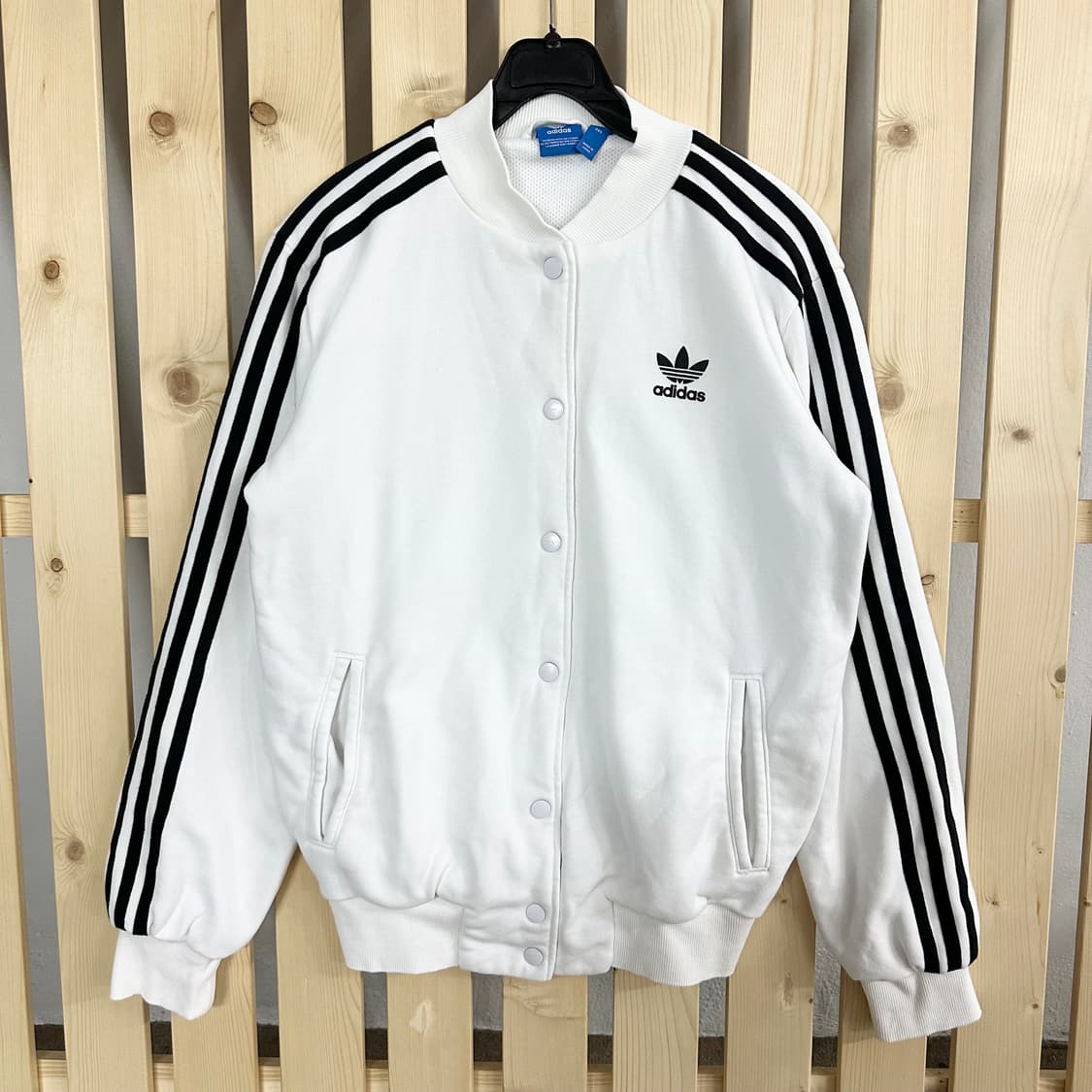 (S) 아디다스 화이트 빅로고 봄버 자켓 트랙탑 상품이미지1