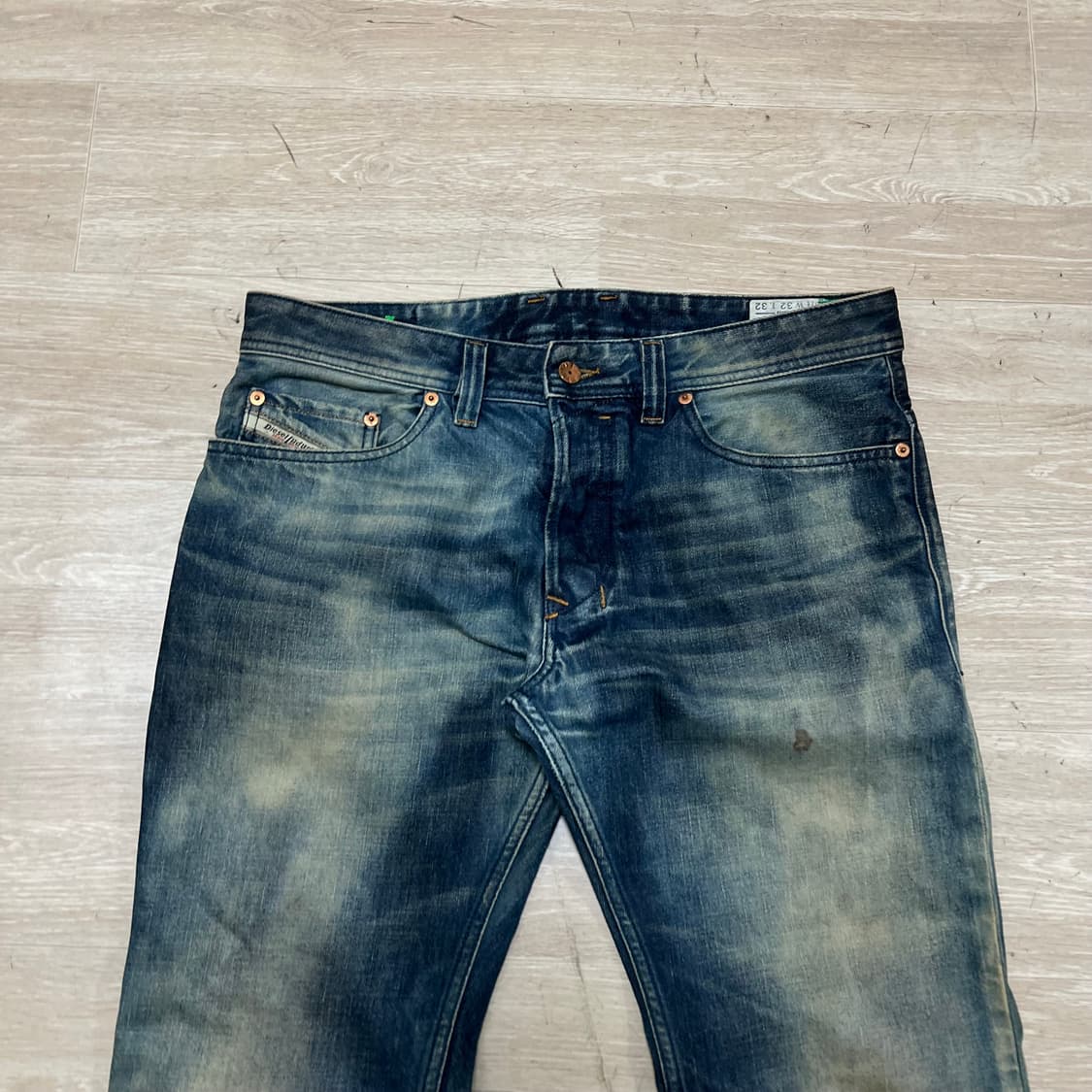 디젤 맨 사파도 빈티지 워싱 레귤러 데님팬츠 청바지[중청] 32 상품이미지2