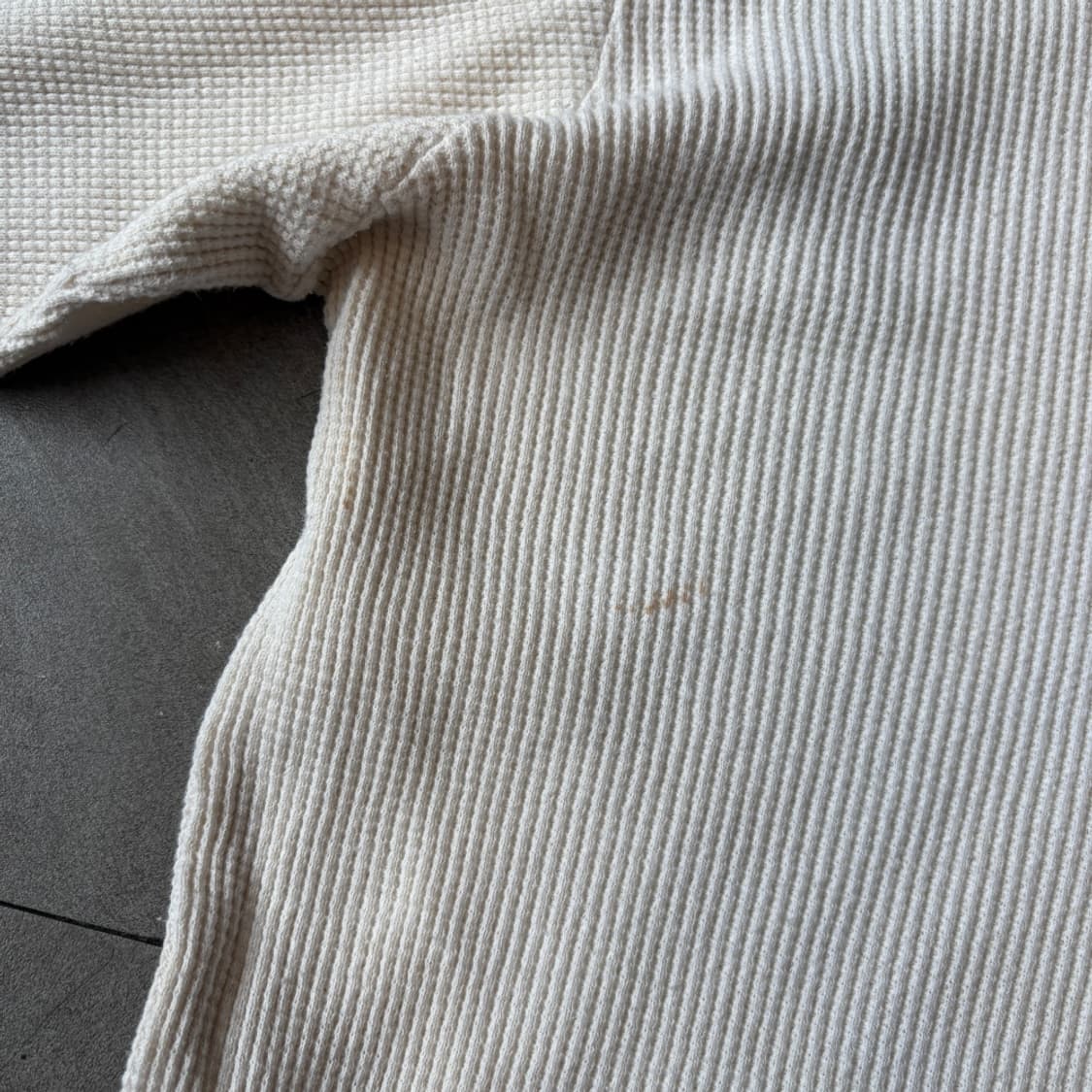 00년대 미국 생산 할리데이비슨 롱슬리브 아이보리 와플 티셔츠 상품이미지10