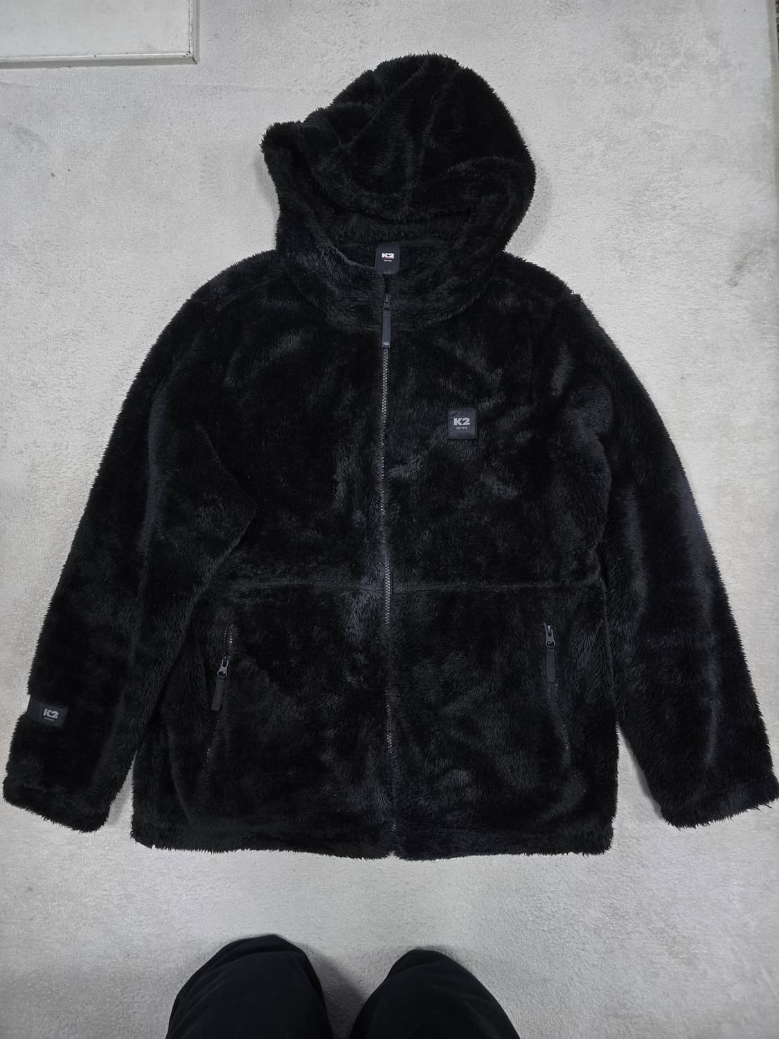 K2 21FW 후리스 후드 집업 자켓 블랙 105사이즈 상품이미지2