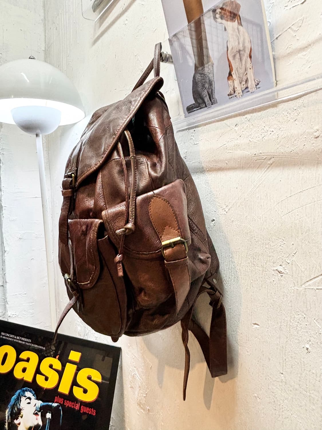 빈티지 복조리 가죽 백팩 상품이미지3