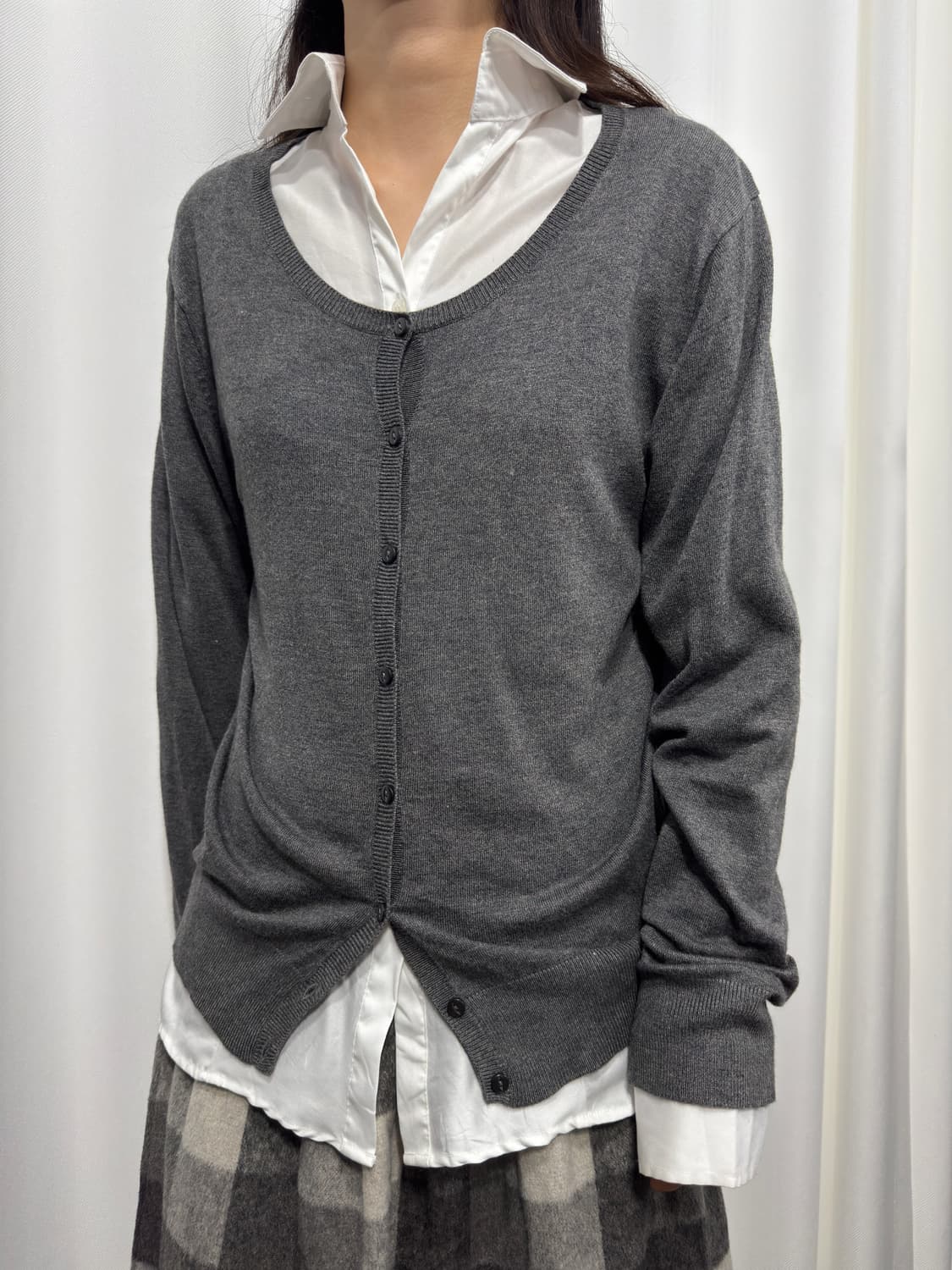 theoria gray cardigan 상품이미지2