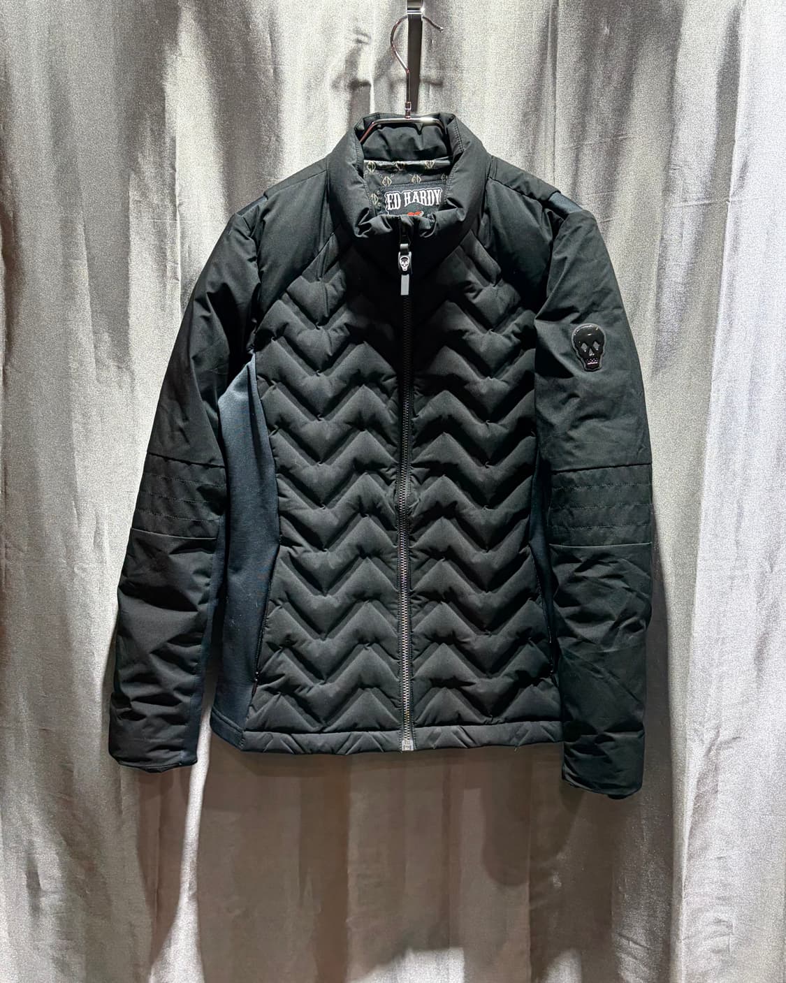 S 에드하디 우먼스 스컬로고 퀼팅 자켓 상품이미지2