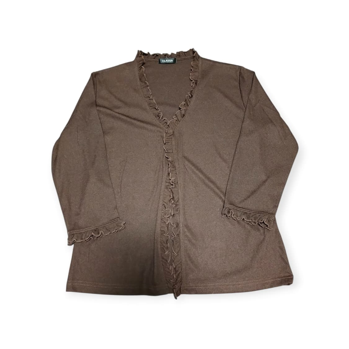 Classa 모카 셔링 가디건 상품이미지1