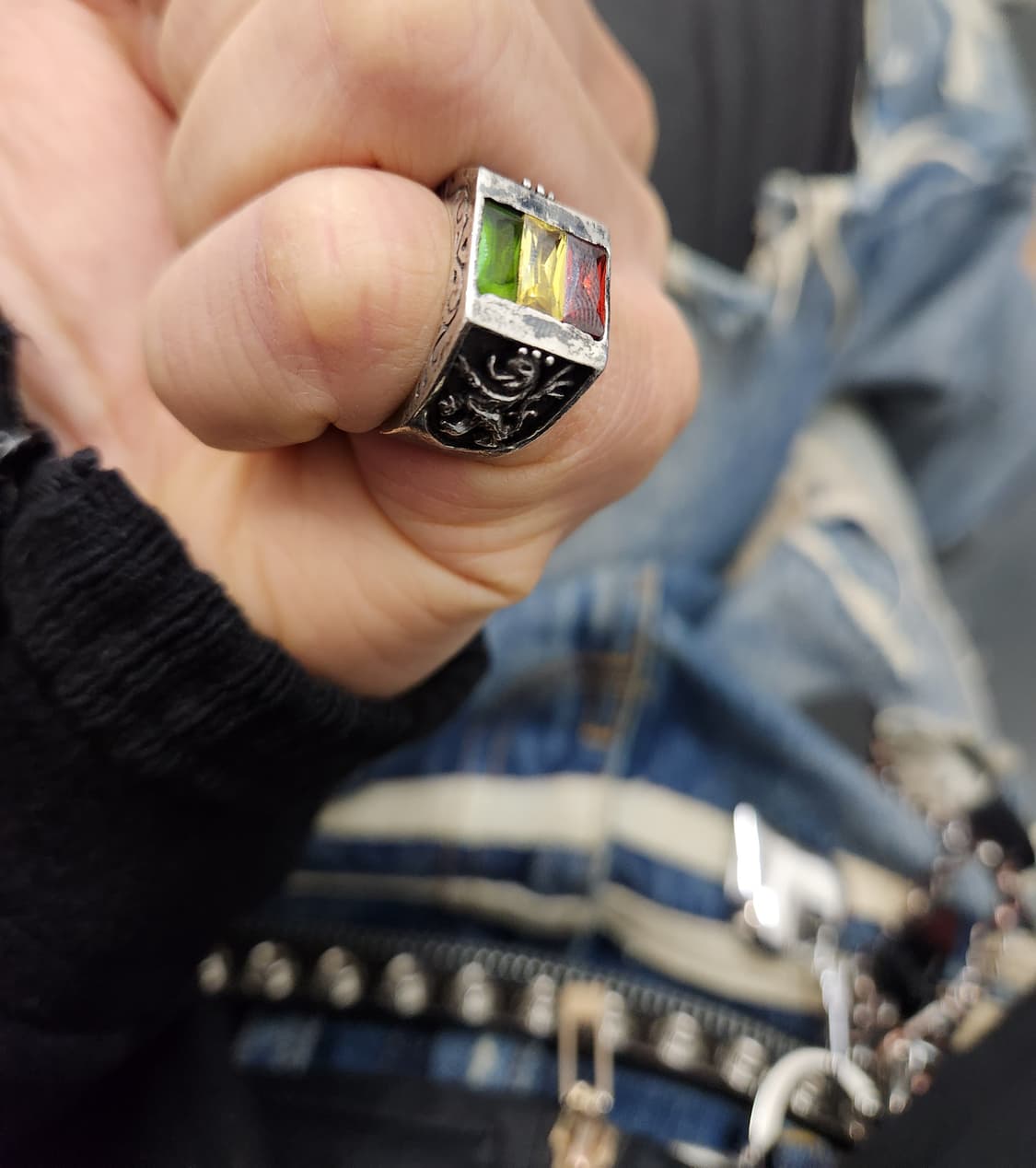 빈티지 수정 반지 925실버 /크롬하츠/ 상품이미지6