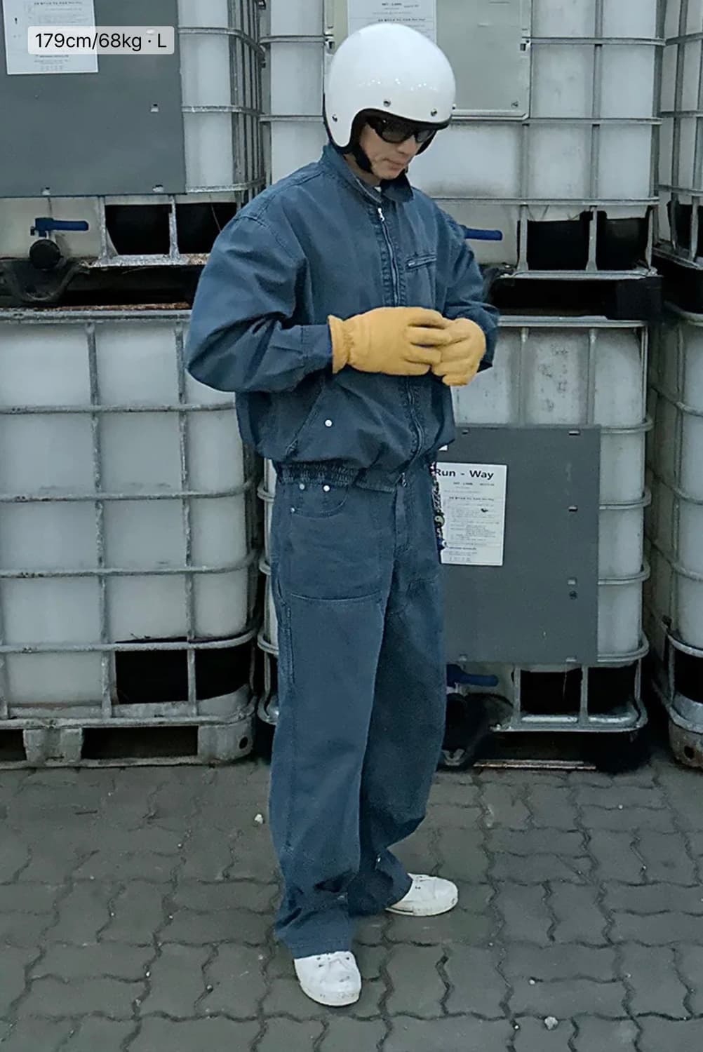 더바이닐하우스 다이드 컷오프 블루종 블루 상품이미지6