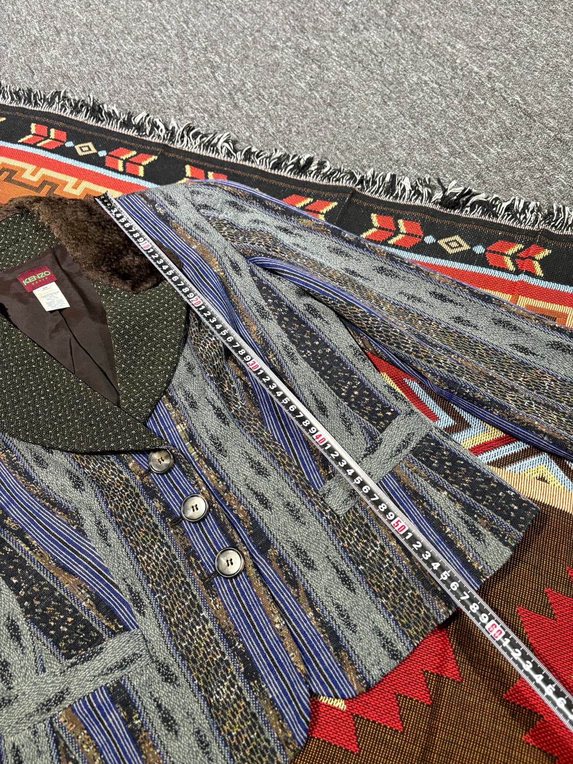 90’s 겐조 빈티지 양털 카라 자켓 상품이미지8