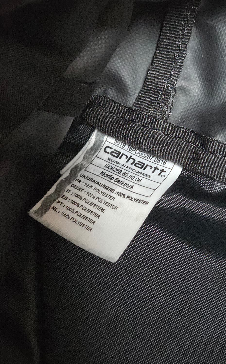 칼하트 wip 킥플립 백팩 블랙  상품이미지5