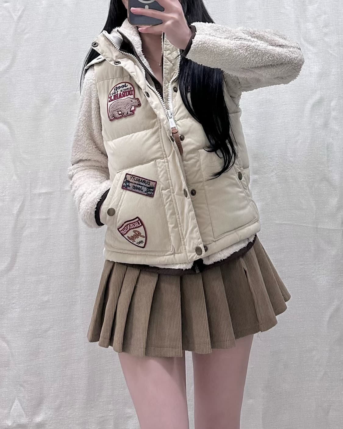 지프 덕다운 조끼패딩 상품이미지1