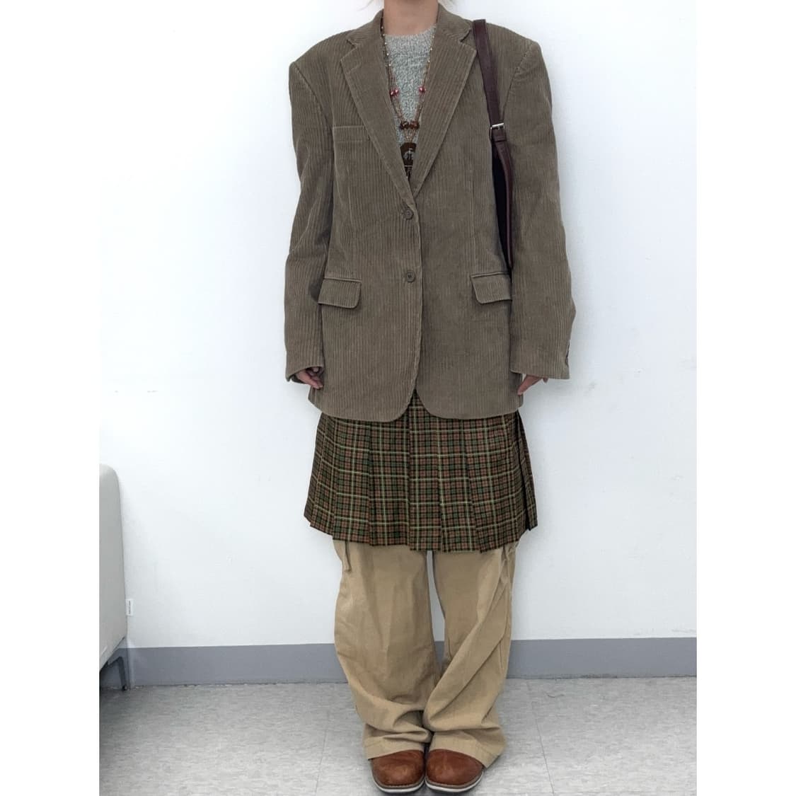 빈티지 브라운 코듀로이 블레이저 자켓 상품이미지2