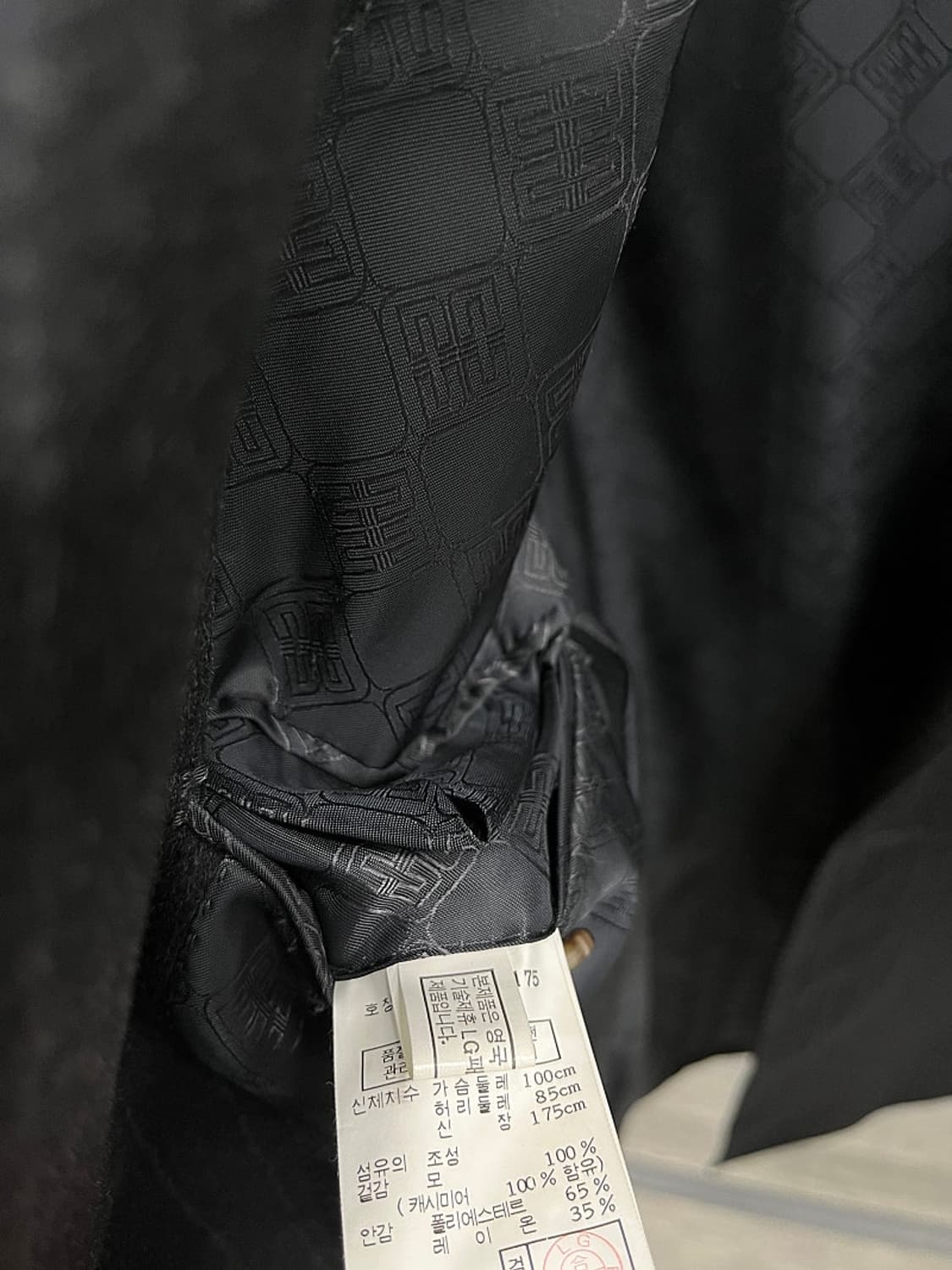 105) 닥스 스트라이프 캐시미어100% 코트  상품이미지7