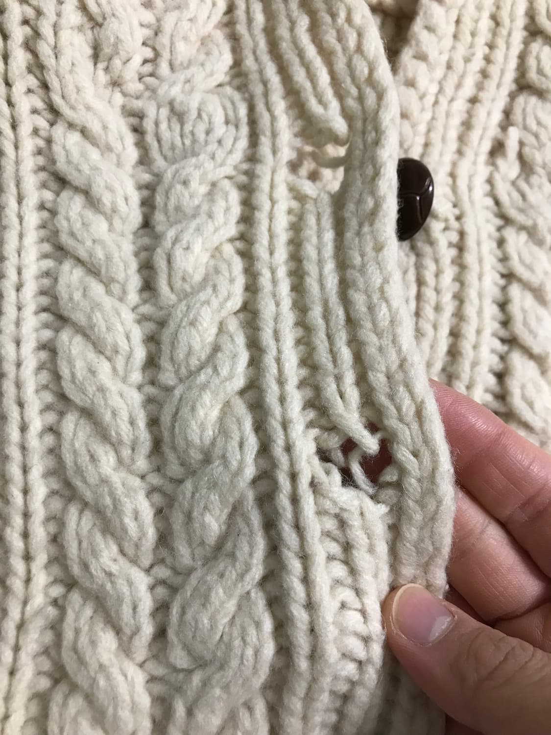 빈티지 폼폼 후드니트가디건 상품이미지4