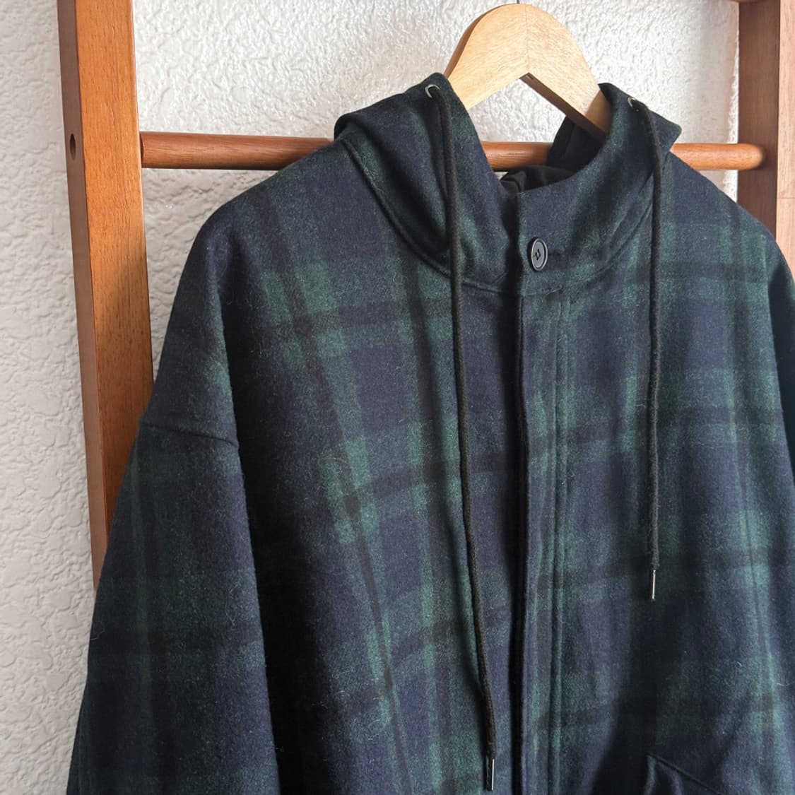 포키 후드 체크 코트 상품이미지6