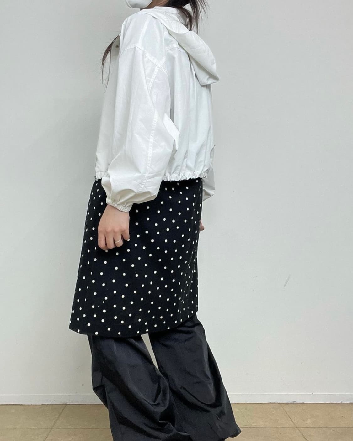 tlchouse 빈티지 도트 원피스&바람막이 세트 상품이미지1