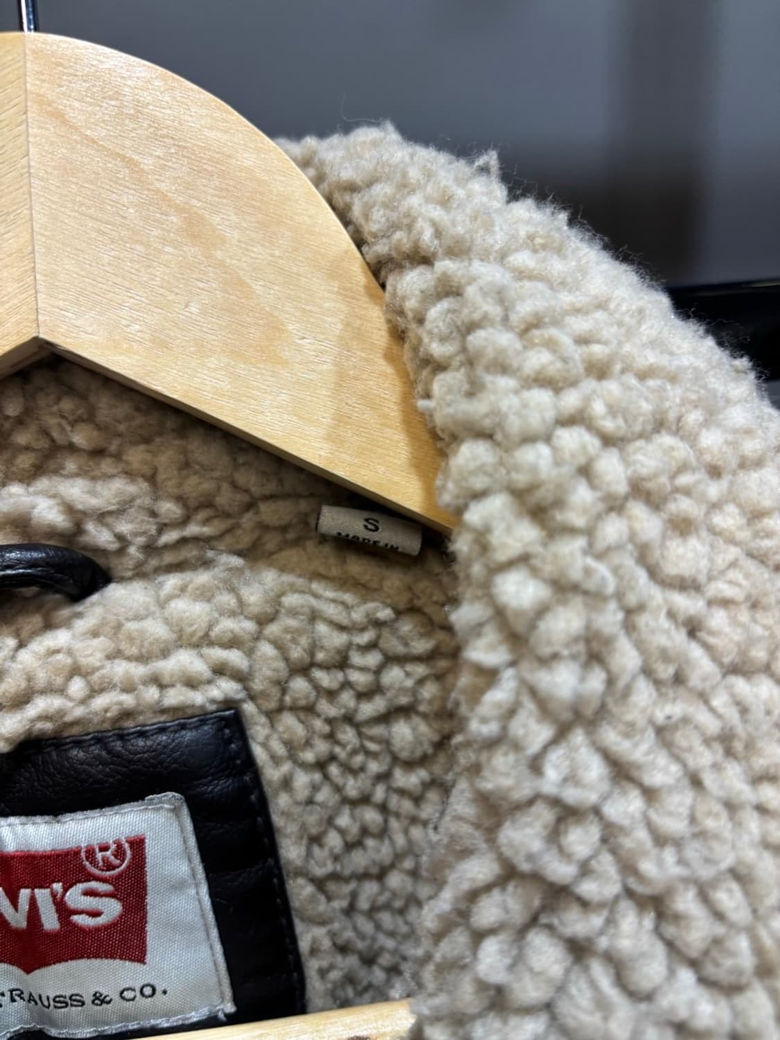 (S) 리바이스 양털 가죽자켓 4.5 상품이미지3