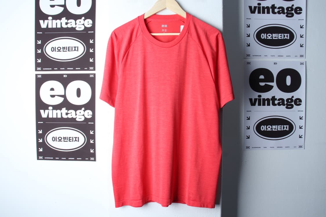 (XL-2XL) 유니클로 반팔 티셔츠 새상품 기능성 레드-H32732 상품이미지2