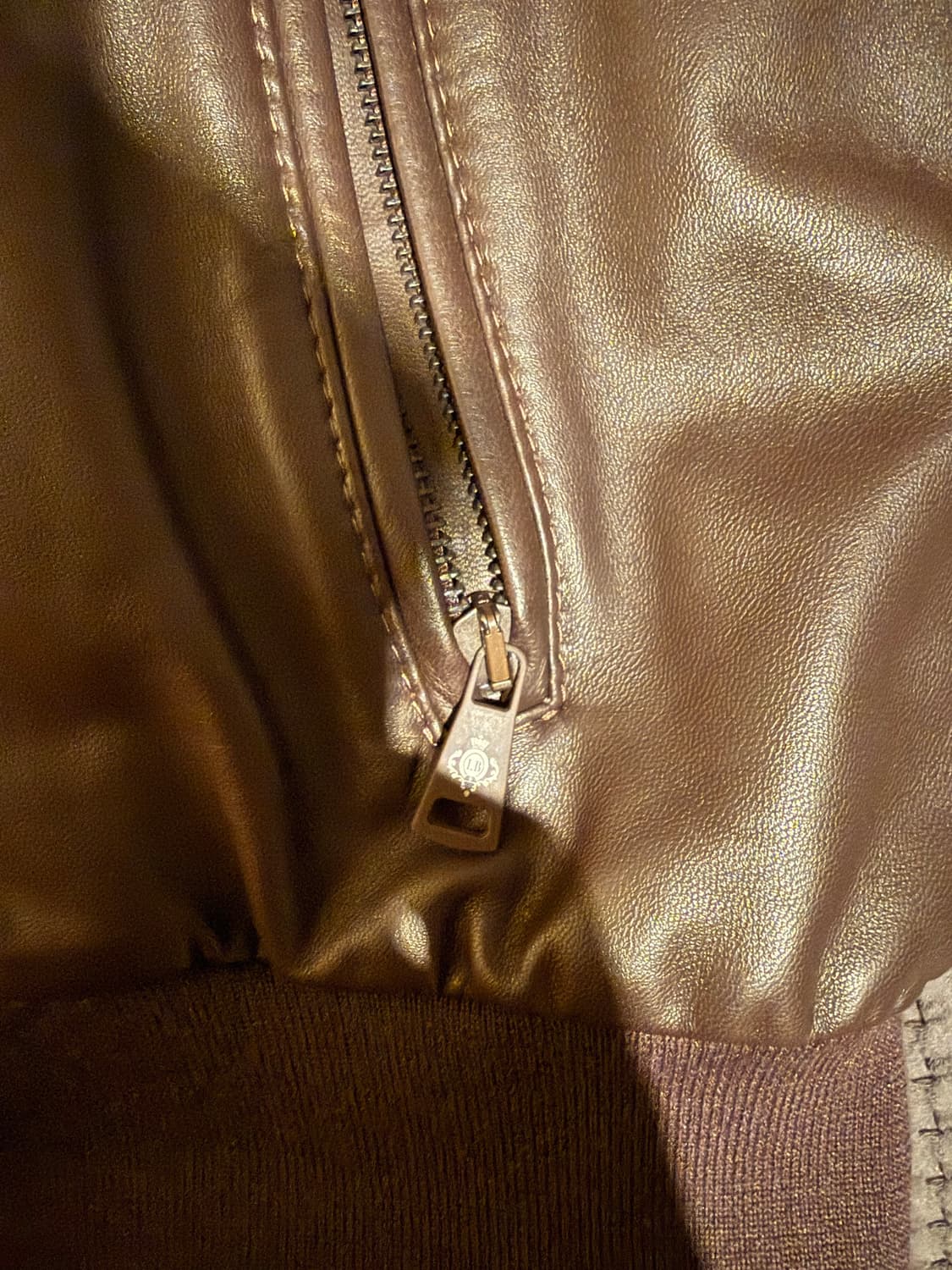 루이지 보렐리 브라운 레더 자켓(eu48, m) 상품이미지5