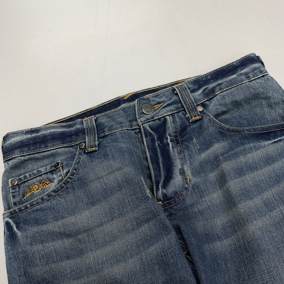 본더치 Y2K 빅로고 새깅 워싱 데님팬츠 상품이미지4