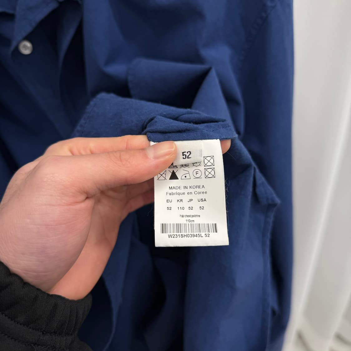 [52] 우영미 남성 이중 셔츠 블루 상품이미지7