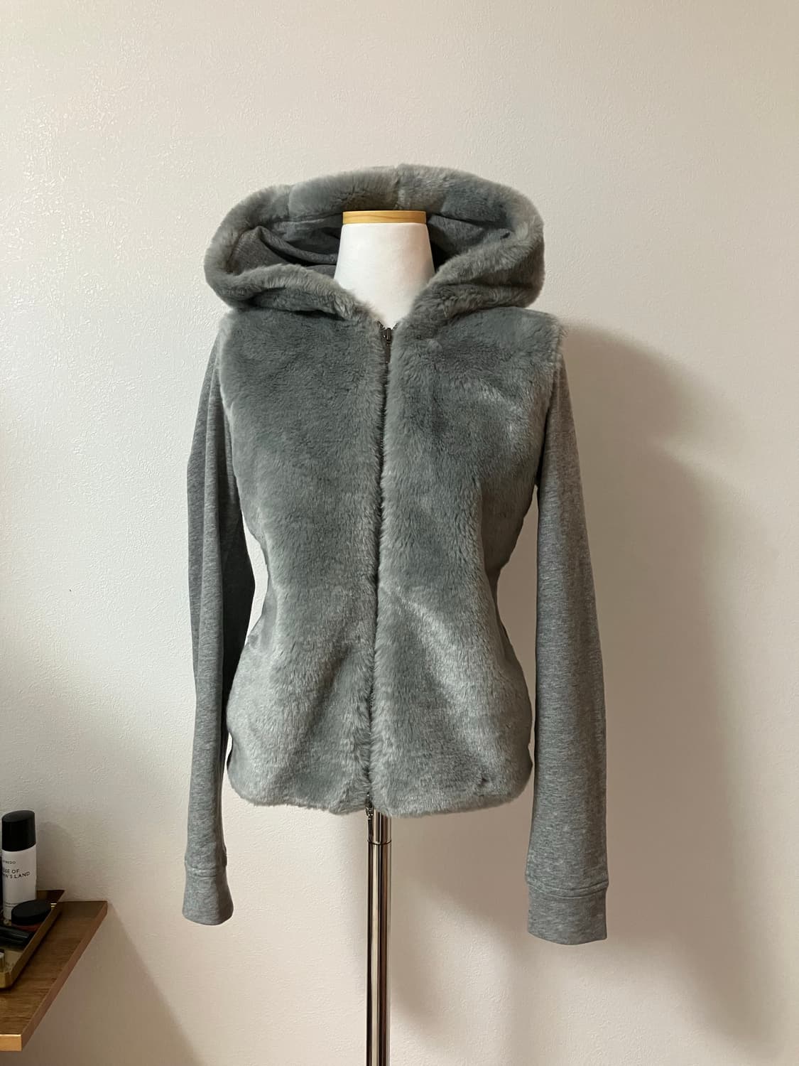 아르마니 익스체인지 퍼 후드집업 y2k xs사이즈 상품이미지1