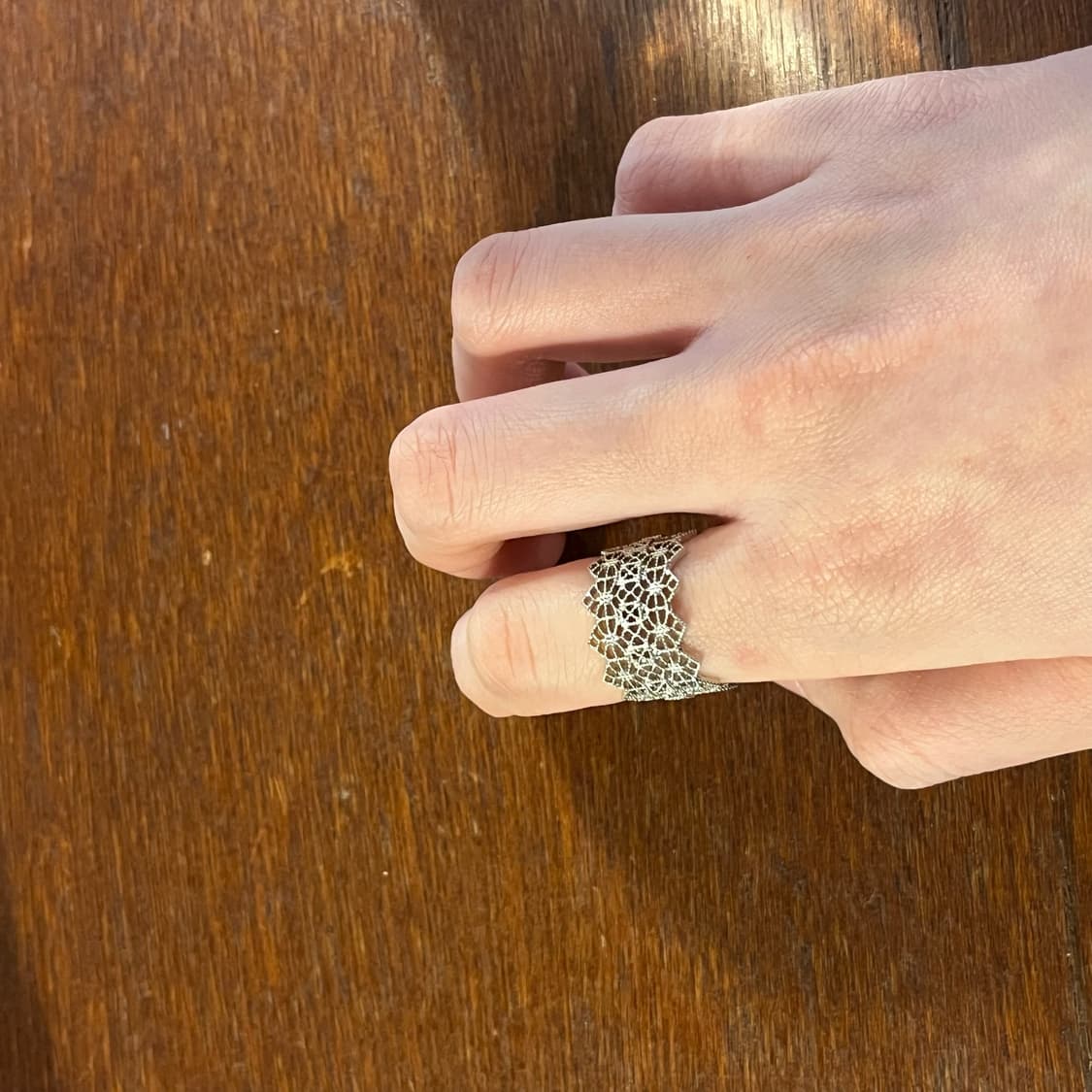 새상품 여성 신주 래이스 오픈링 반지  상품이미지3