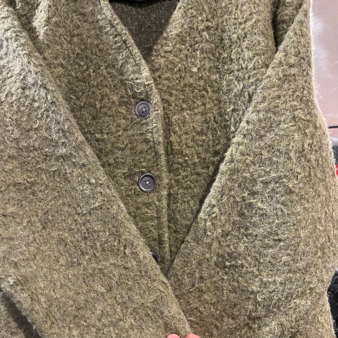 OUR LEGACY 아워레가시 카키 투포켓 울 블렌드 미니멀 퍼지 덤블  상품이미지4