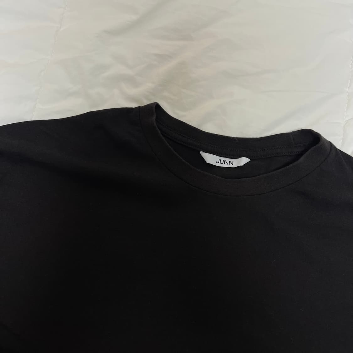 주앙옴므 크롭핏 컴팩트 코튼 롱슬리브 (차콜) M 상품이미지2