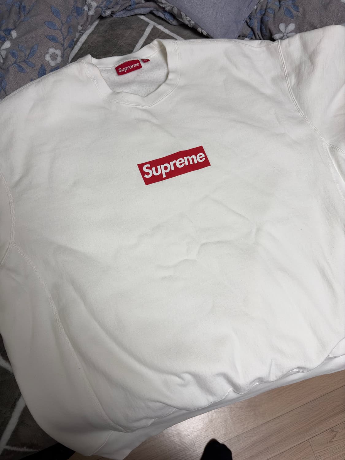 슈프림 워시드 박스로고 크루넥 화이트 (25SS) XXL 상품이미지8