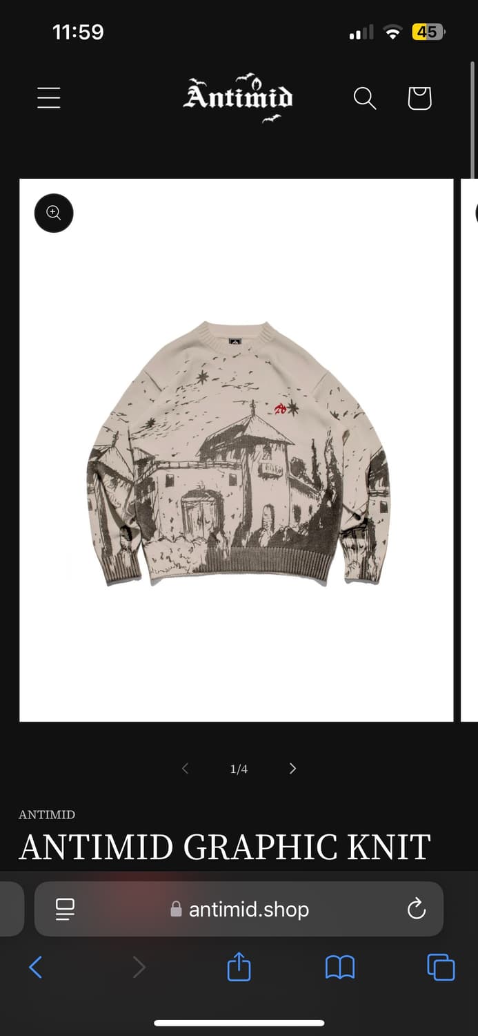 안티미드 그래픽 니트 상품이미지1