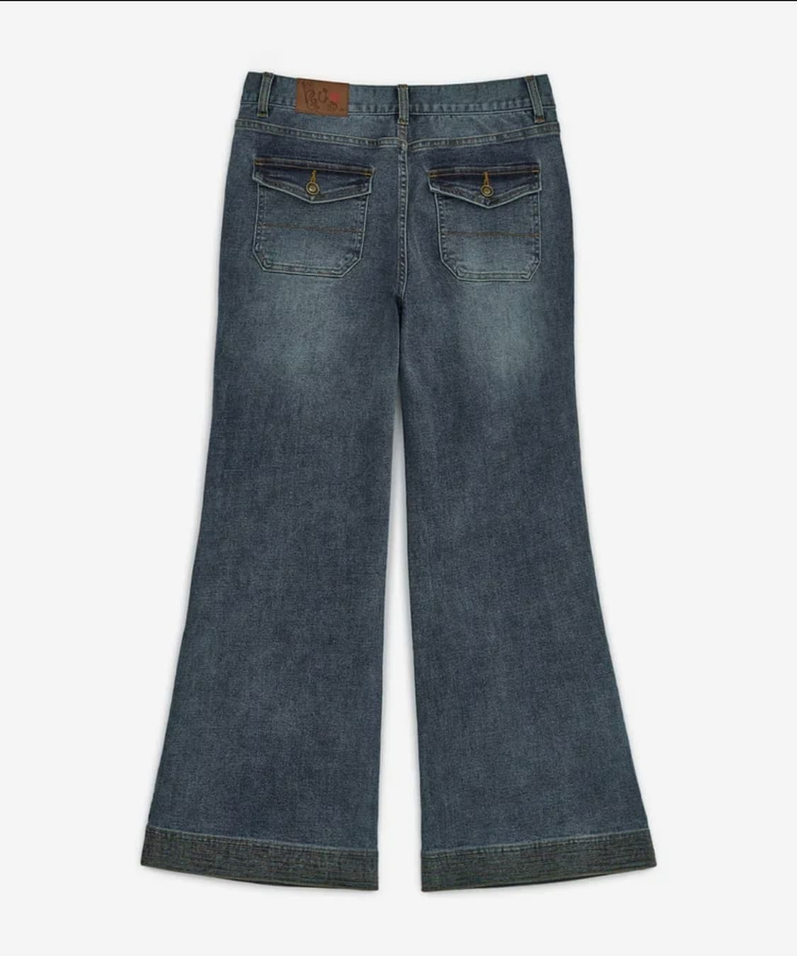 허그유어스킨 세미 부츠컷 데님 팬츠 (블루 데님) 상품이미지2