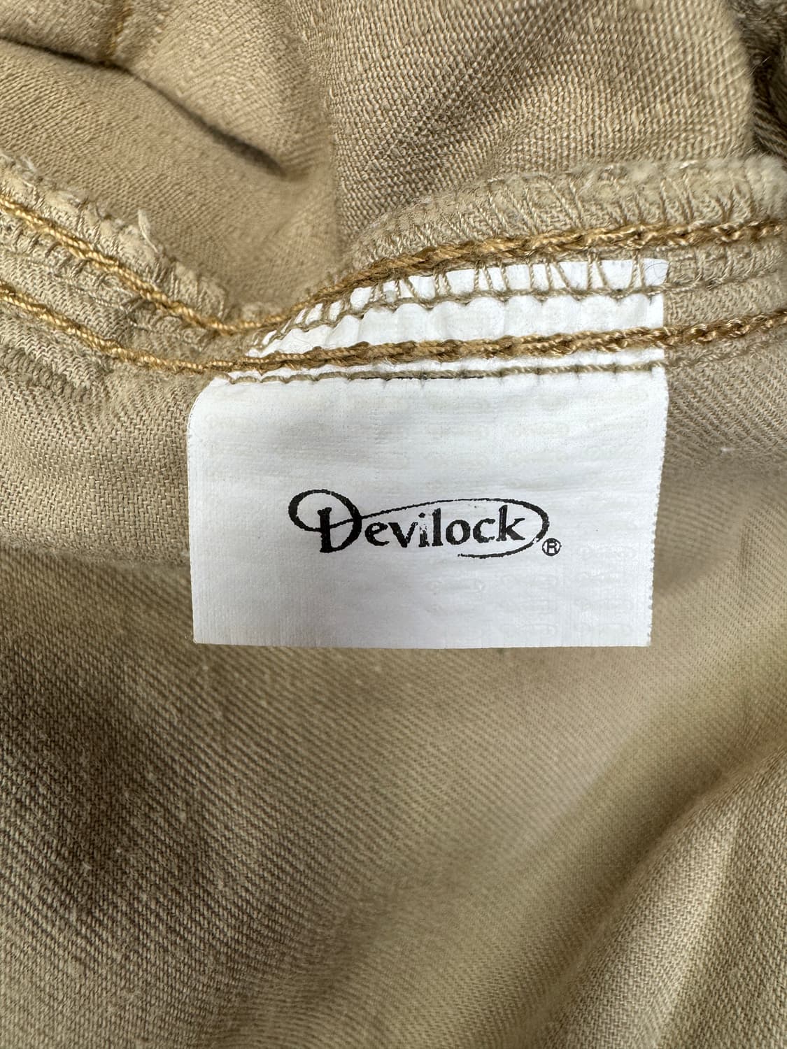 빈티지 데빌락 DEVILOCK 지퍼 헤링본 카고 팬츠 베이지 XL 상품이미지5